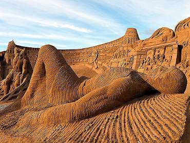 Sandskulptur Søndervig - Danmark