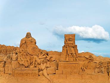 Sandskulptur Søndervig - Danmark