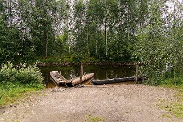 Träbåtar Ekehagens Forntidsby - Åsarp
