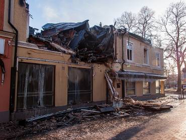 Efter branden Centrumbranden Annandag jul 2008 - Skövde
