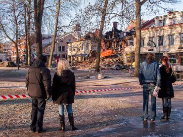 Beskådan Centrumbranden Annandag jul 2008 - Skövde